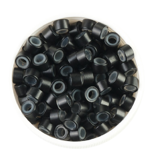 Angel Mini Silicon Beads 4.3x2.5x3mm 125pk Bag Black #1