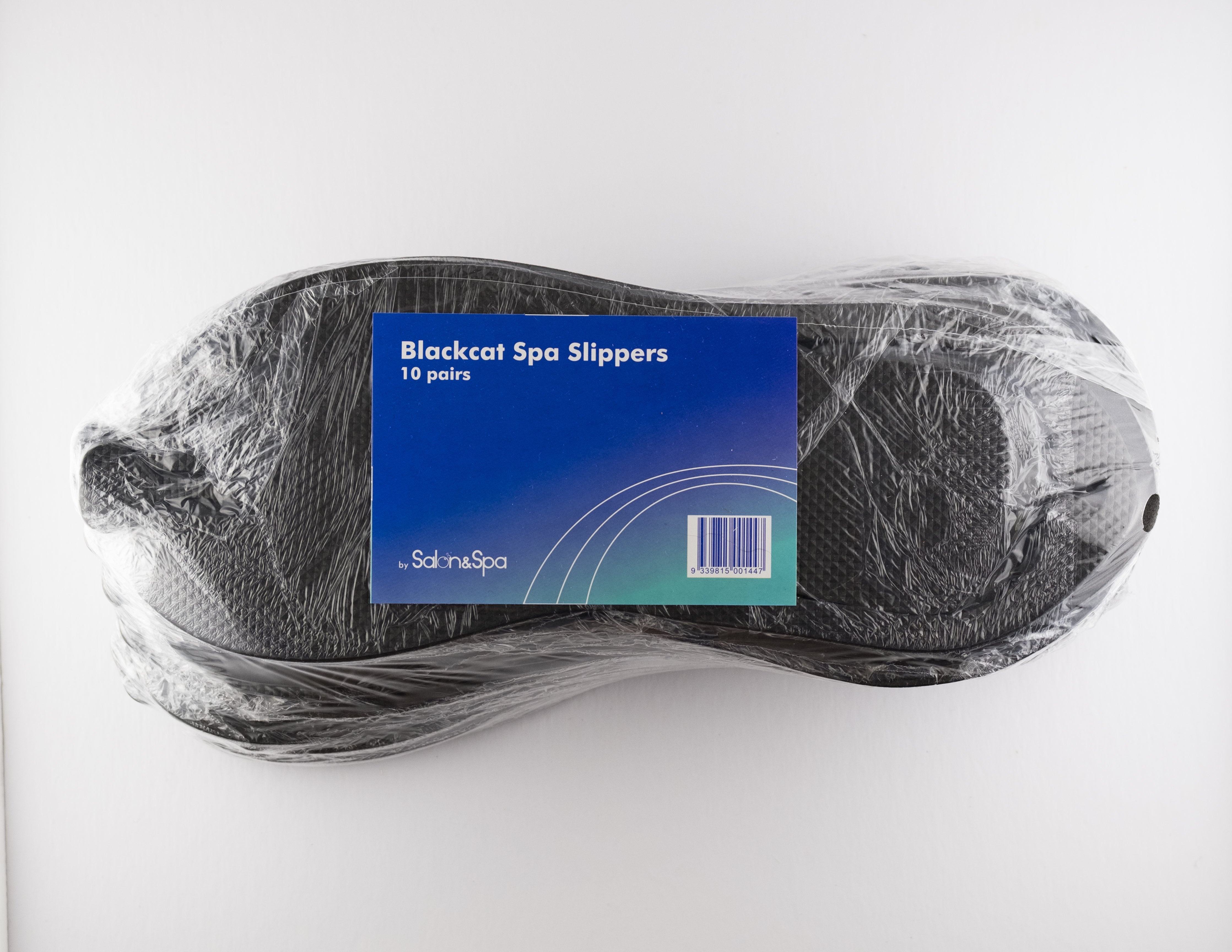 Salon & Spa Pedicure Slippers Foam Black 10 pairs