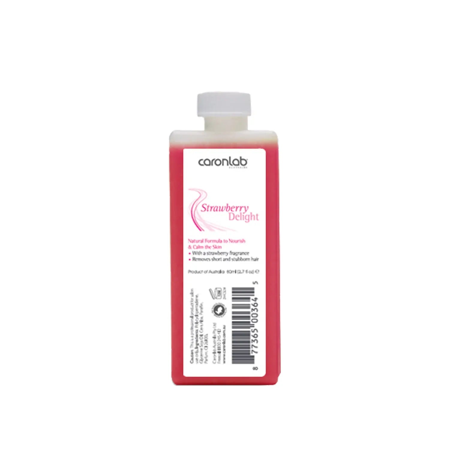 Caronlab Strawberry Delight Strip Wax Cartridge - Refillable Head 80ml