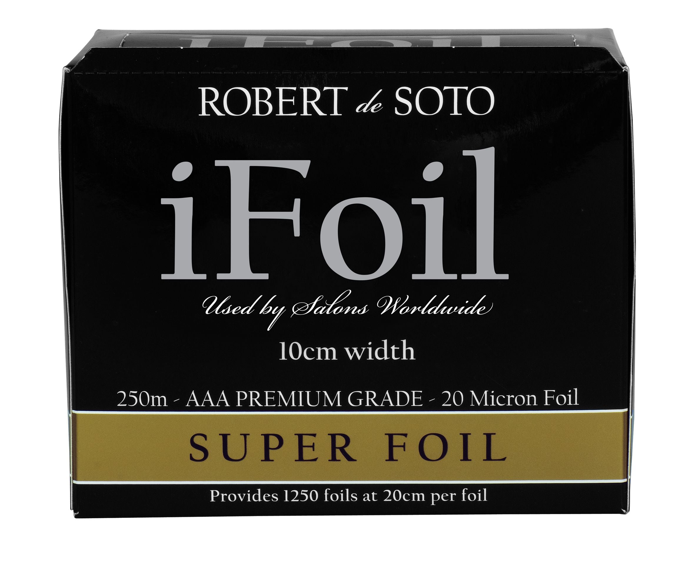 Robert DeSoto iFoil 20 Micron Super Foil Roll 250m x 100mm - Silver