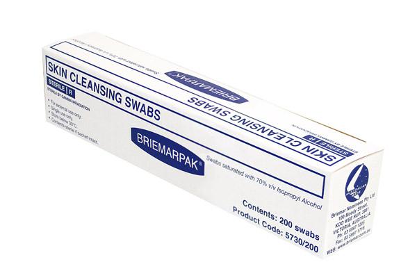 Briemarpak 70% Isopropyl Alcohol Swabs 200/box