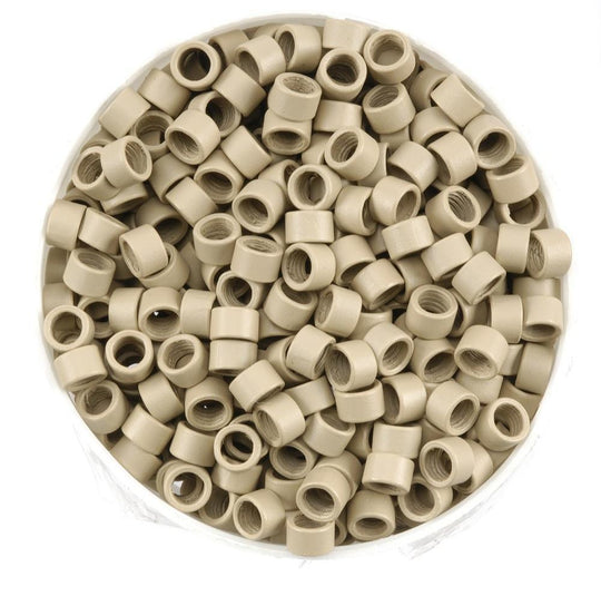 Angel Micro Ring Screw Beads 125pk Grey Blonde #6