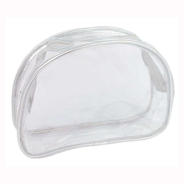 HAWLEY LARGE ZIP BAG W/SILVER STITCH - 24cm x 17cm