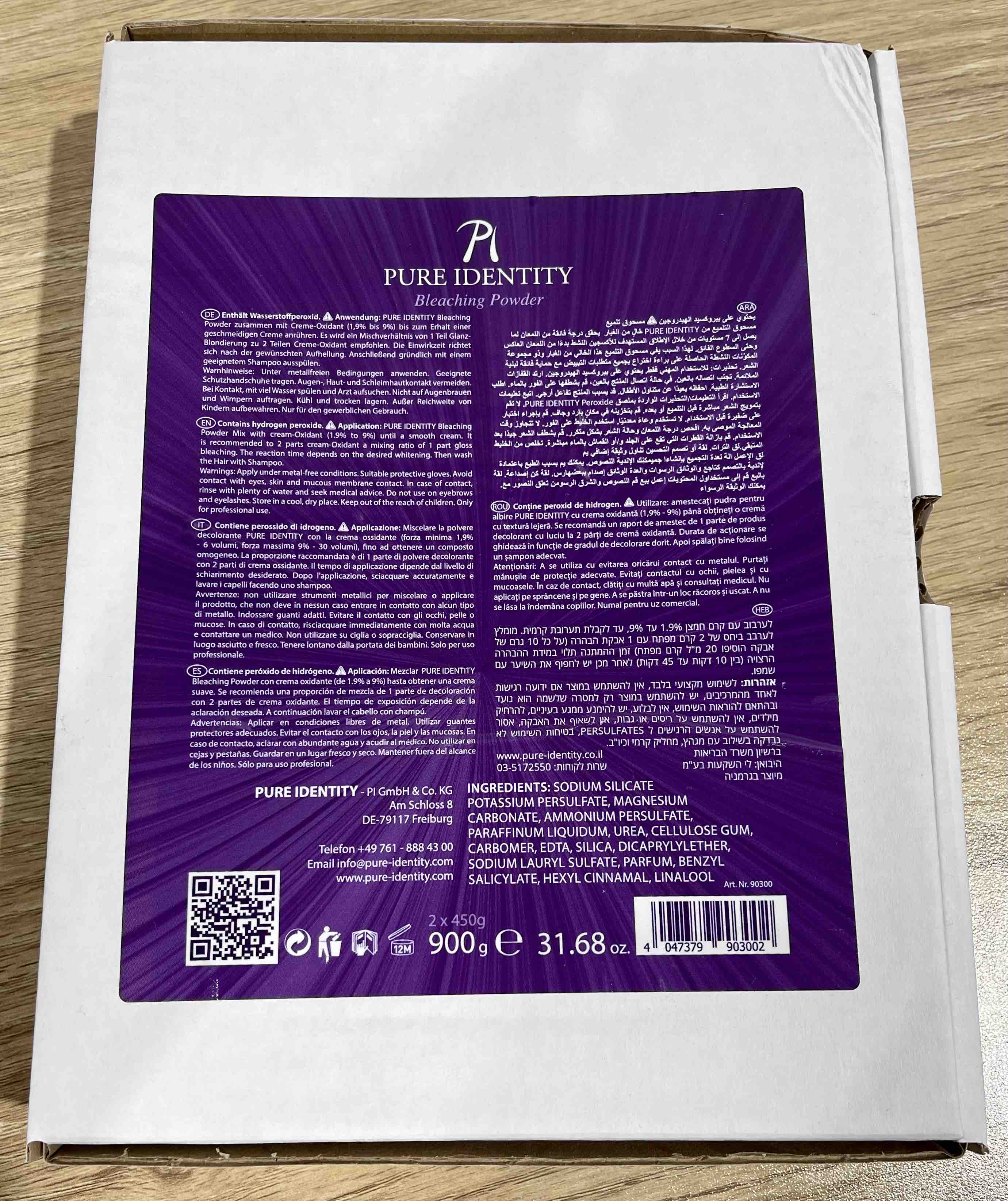 Pure Identity Dust Free Bleaching Powder 900g