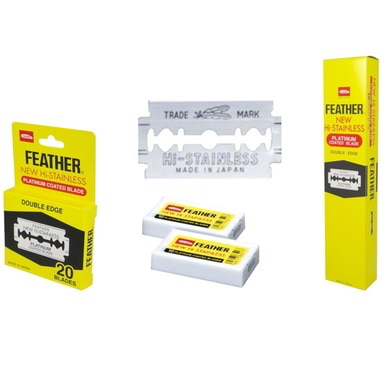 Feather Double Edge Hi-Stainless Blades pk 5
