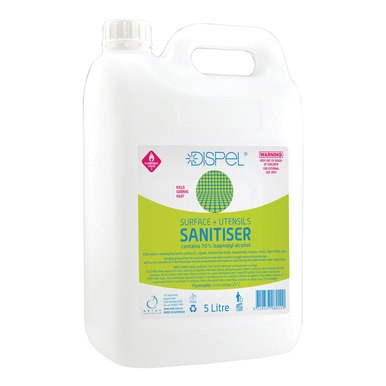 Dispel Surface & Utensils Sanitiser (70% Isopropyl Alcohol) 5L