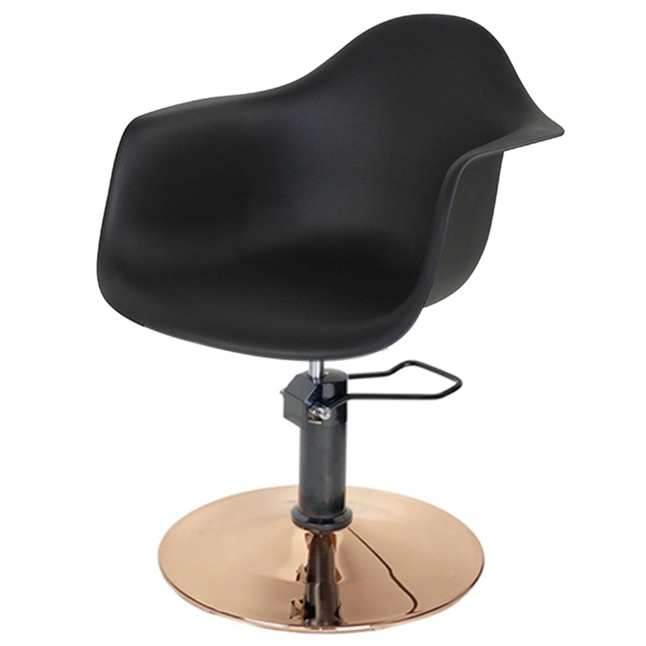 Erica Styling Chair Black - GOLD Disc Hydraulic [DEL]