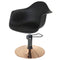 Erica Styling Chair Black - GOLD Disc Hydraulic [DEL]
