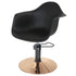 Erica Styling Chair Black - GOLD Disc Hydraulic [DEL]