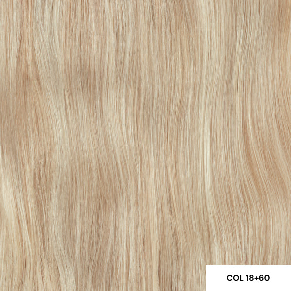 Angel Slimline 3x0.9cm Tape Extensions 20”/50cm RS18+60 Root Stretch LIGHT ASH BLONDE + LIGHTEST PLATINUM BLONDE [DEL]