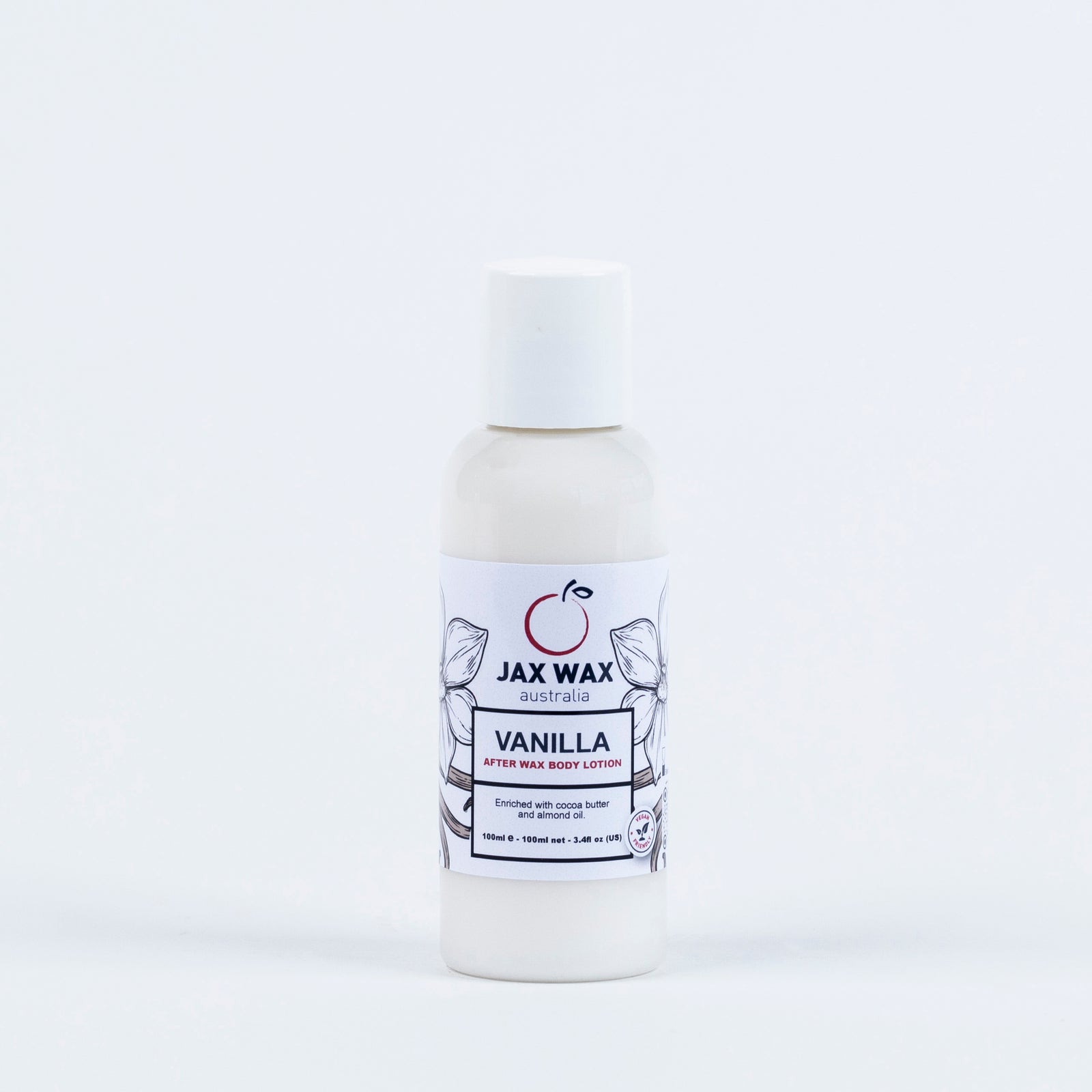 Jax Wax Vanilla After Wax Body Lotion Disc Cap 100ml
