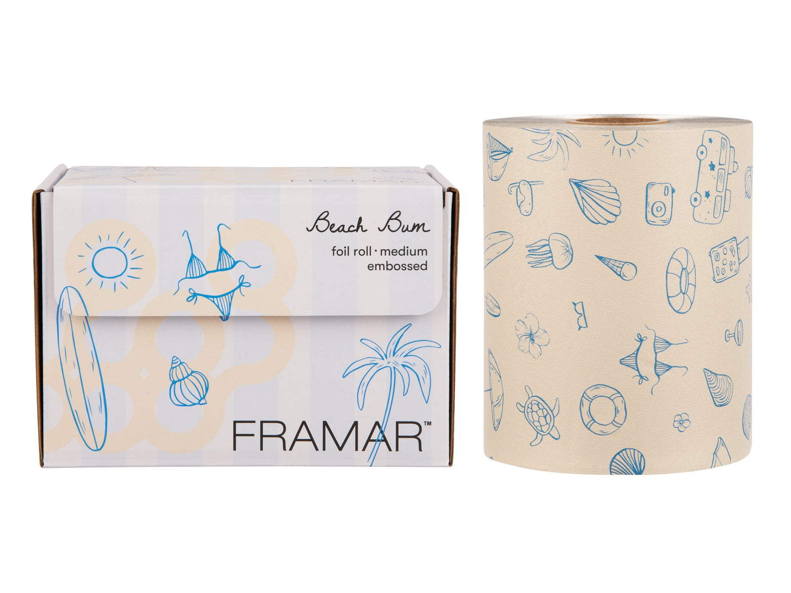 FRAMAR Beach Bum Embossed Roll -12.7cm x 97.5mtr