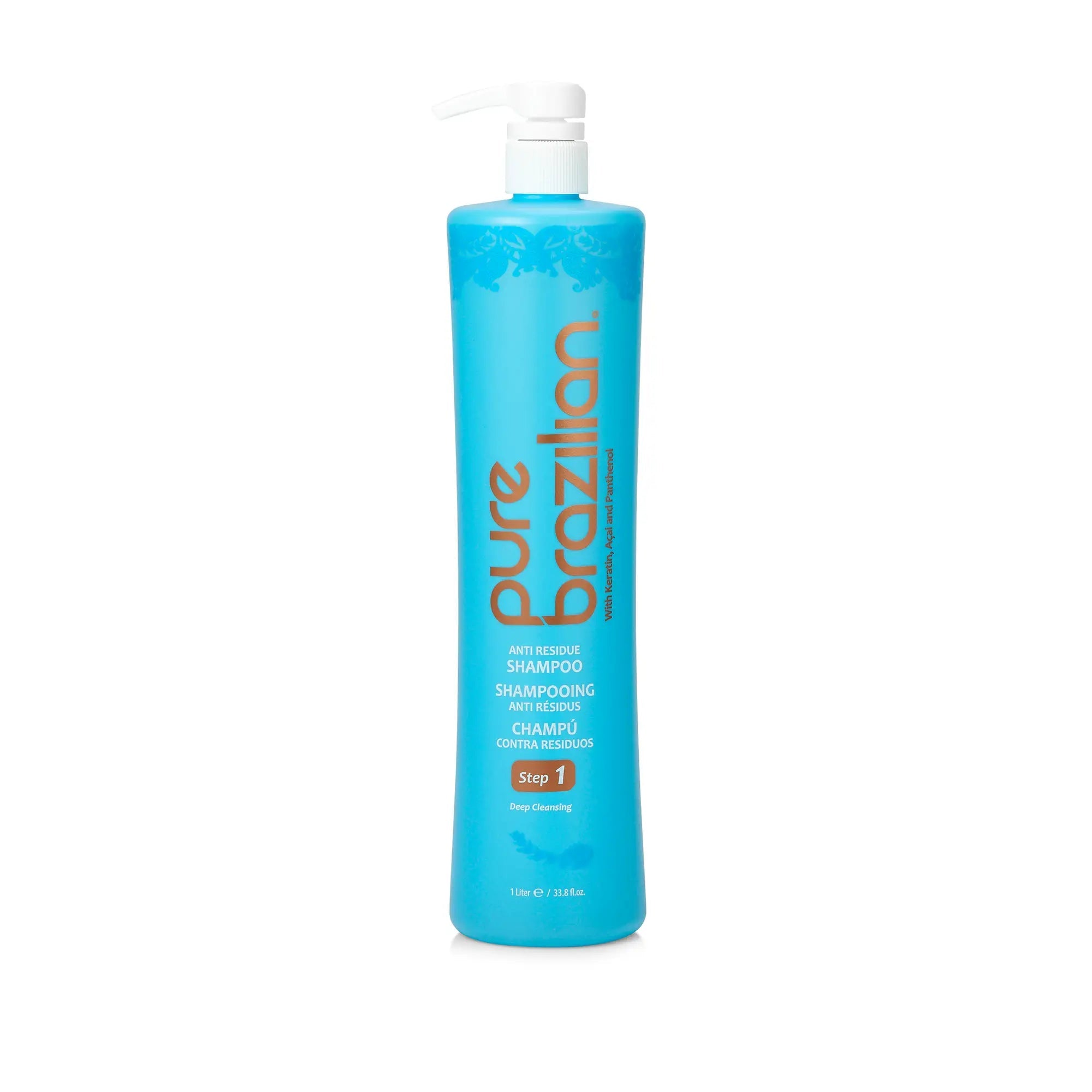 Pure Brazilian Step 1 Deep Cleansing Anti-Residue Clarifying Shampoo 1 Litre (33.8 oz.)