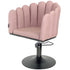 Penelope Dusty Pink Chair - BLACK Disc Hydraulic