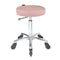 Turbo Dusty Pink Cutting Stool - Chrome Base - Click'n Clean Castor Wheels