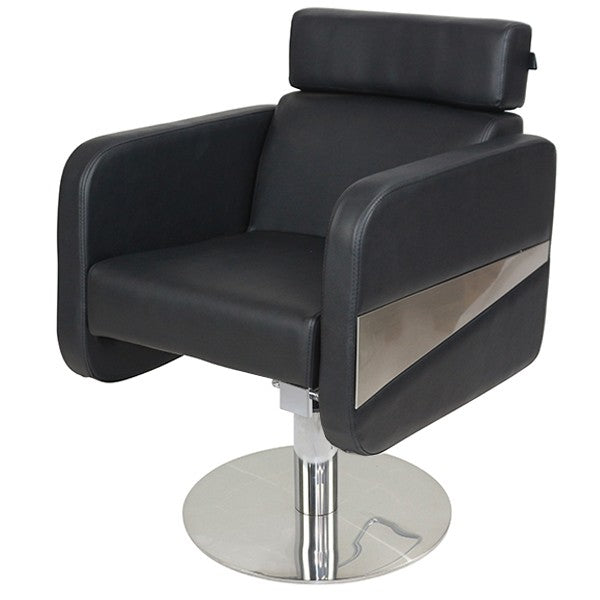 Cressida - FLAT Square Hydraulic BLACK Upholstery [DEL]