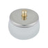 HAWLEY LARGE FROSTED DAPPEN DISH WITH METAL LID [OOS]