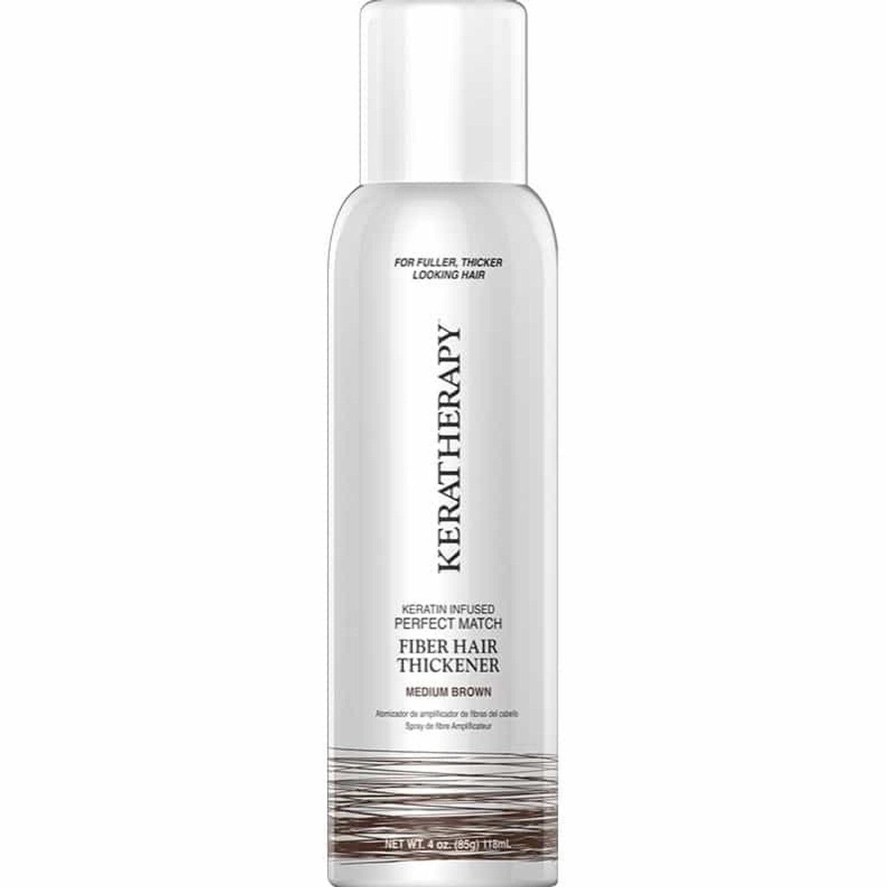 Keratherapy Fiber Hair Thickener Medium Brown 140ml