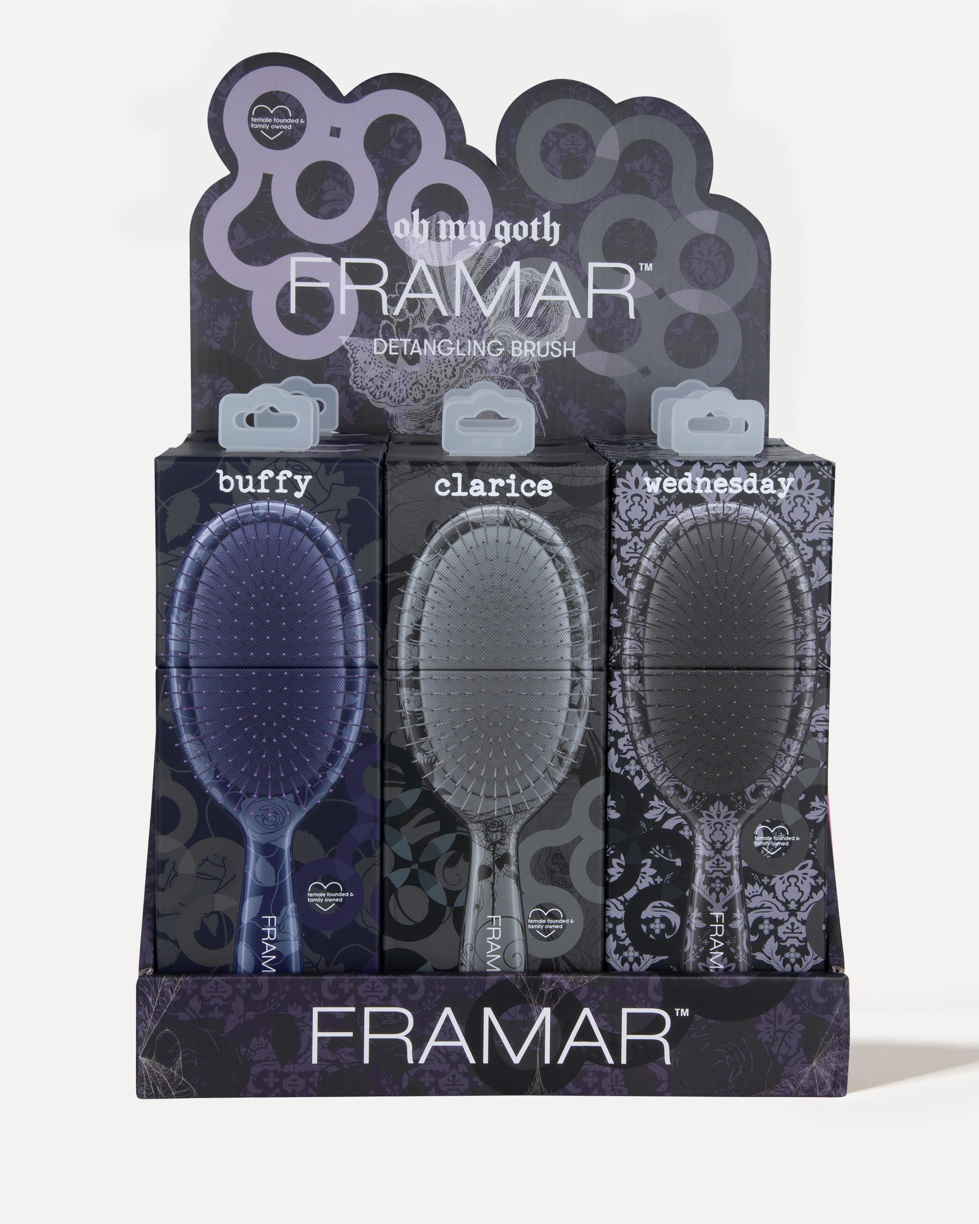 Framar Oh My Goth 9pc Detangle Brush Display [DEL]