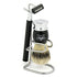 Omega Shaving Brush with Stand and Razor 100% Pure Boar Bristle X