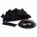 Crinkle Cap Hair Nets Disposable - Black 100pk