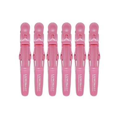 LuminArt Crocodile Clip Pink 6pk