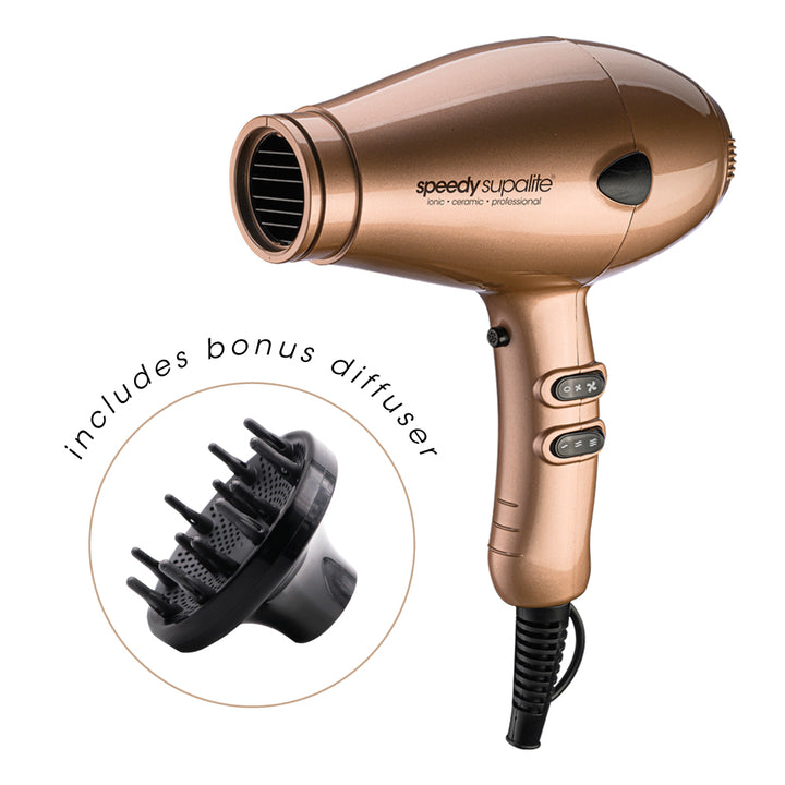 Speedy Supalite Ionic & Ceramic Professional Hairdryer  - Gold