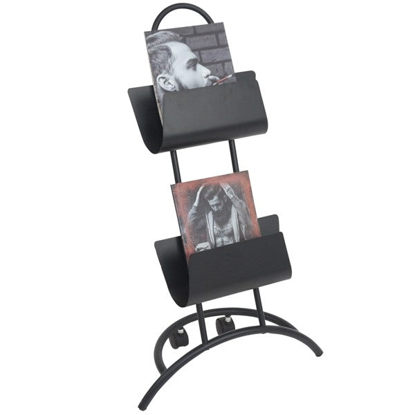 Black Magazine Rack