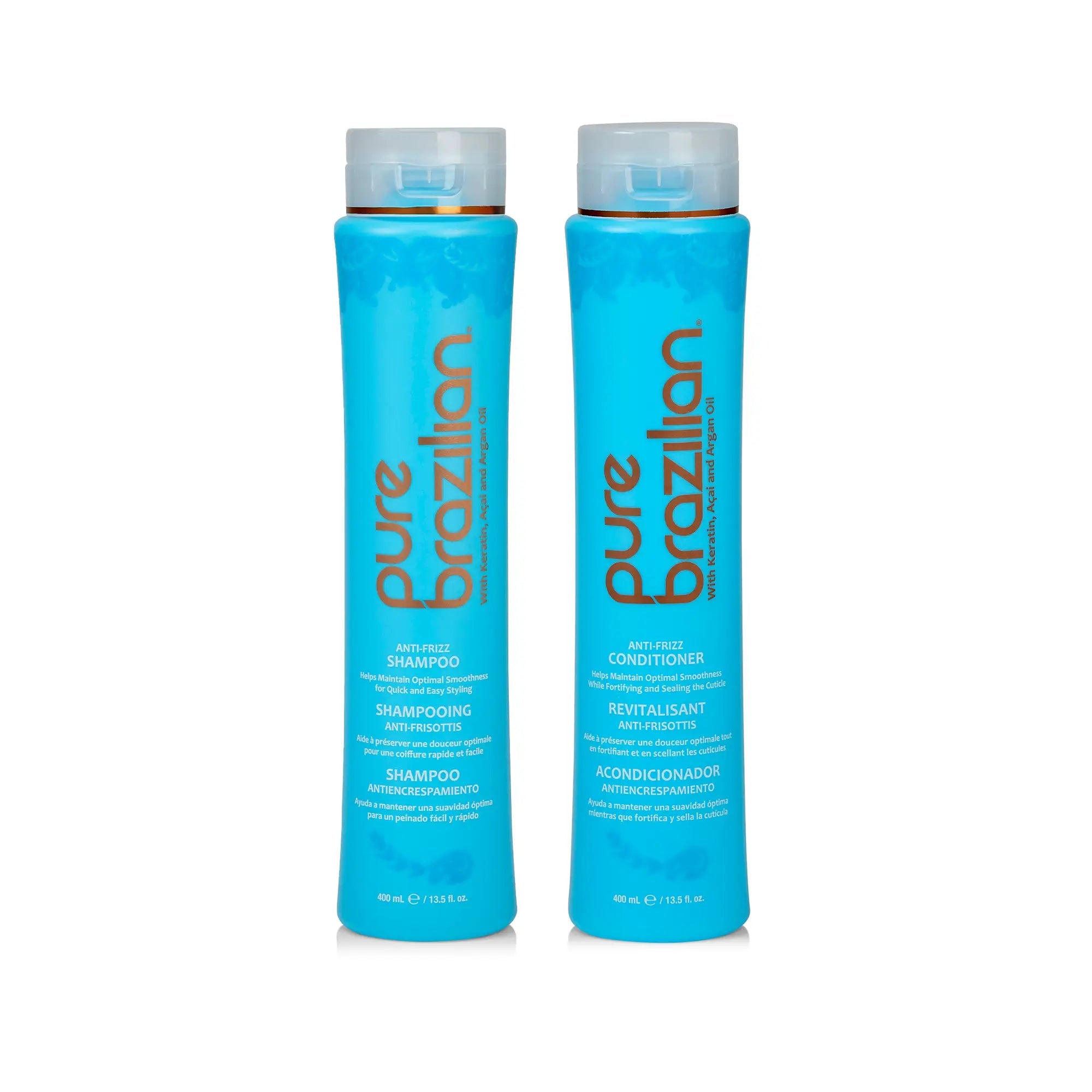 Pure Brazilian Anti-Frizz Shampoo & Conditioner Duo 400ml (13.5 oz.)