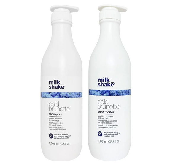 Milkshake cold brunette Shampoo and Conditioner 1000ml Bundle