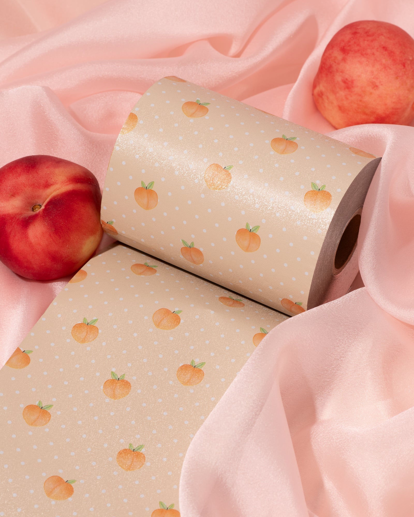 FRAMAR Peach Please Embossed Roll -12.7cm x 97.5mtr