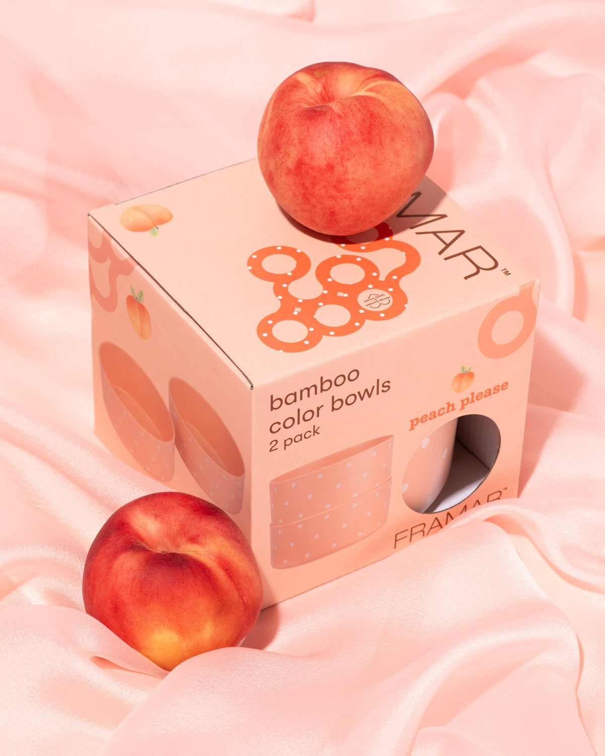 FRAMAR Peach Please - Bamboo Bowls 2PC
