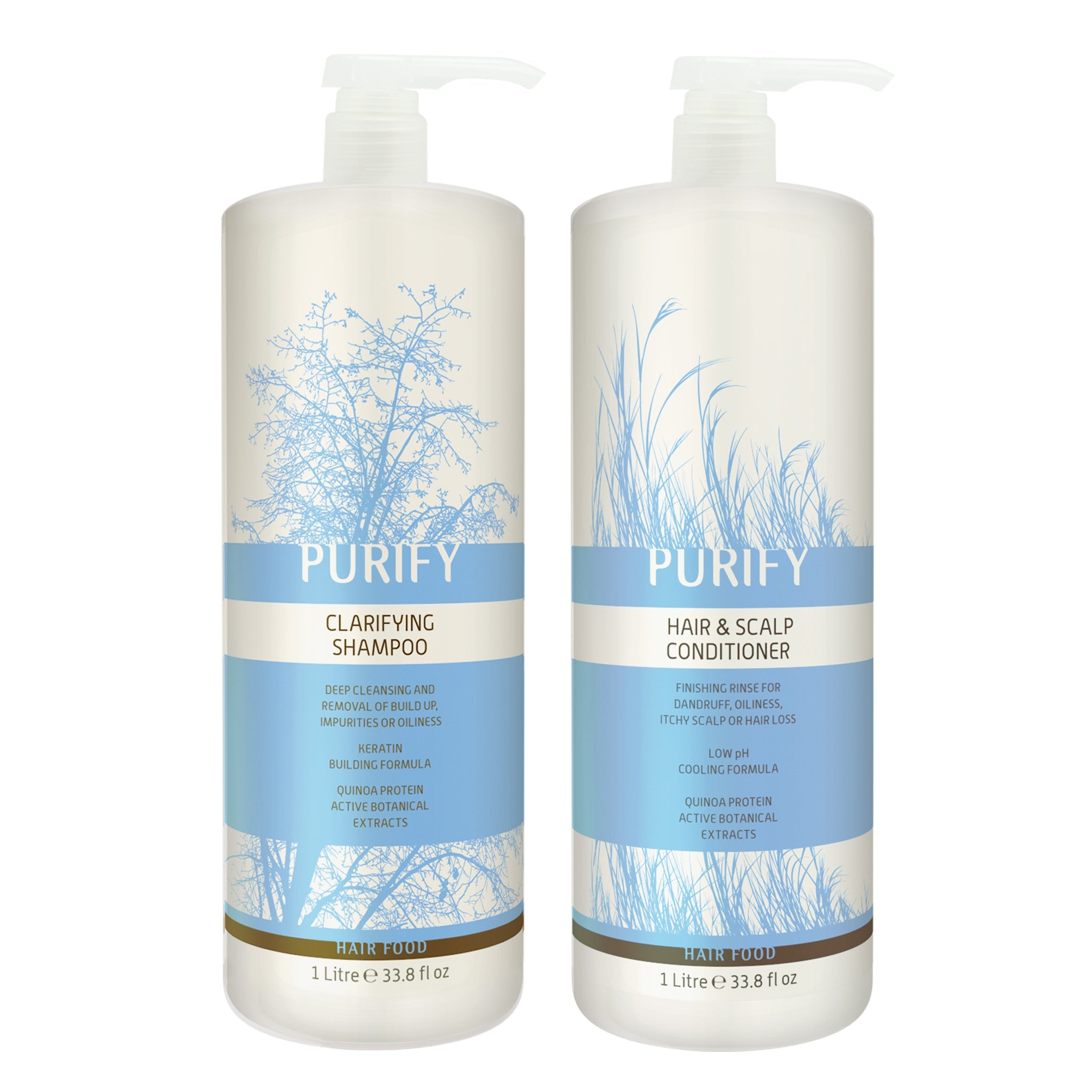 Natural Look Purify Clarifying Shampoo & Conditioner 1L Bundle