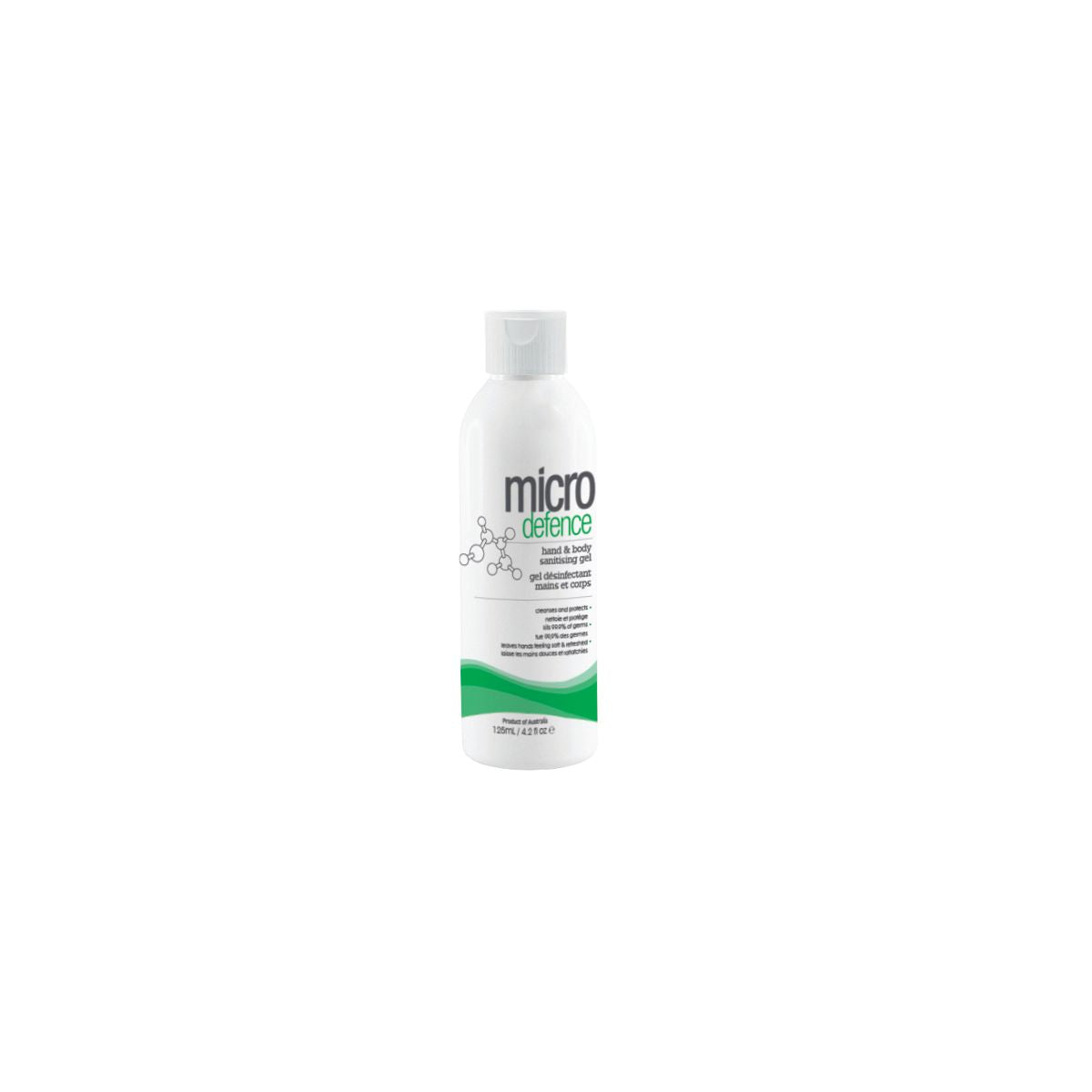 Caronlab Micro Defence Hand & Body Sanitising Gel 125ml