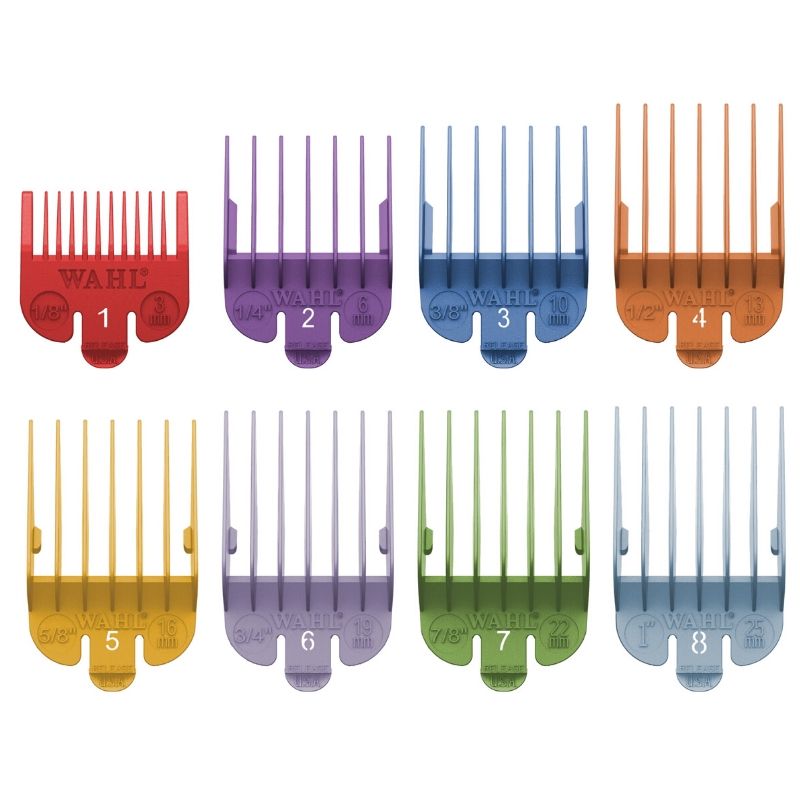 Wahl Color Coded Caddie Attachment Combs #1 to 8[OOS]