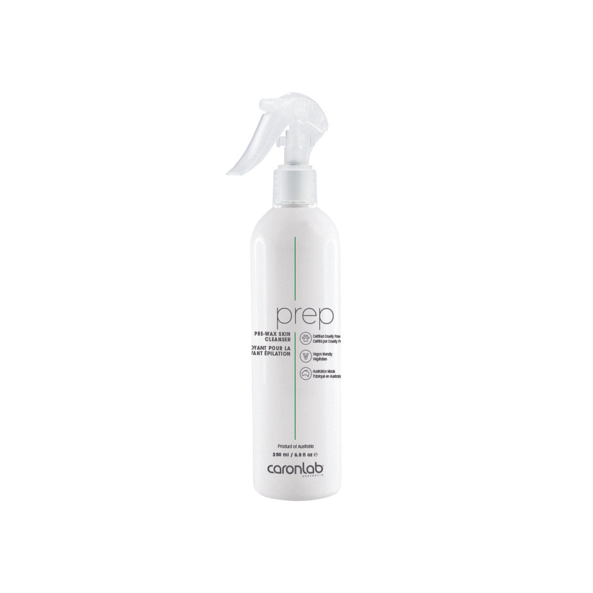 Caronlab Pre-Wax Skin Cleanser with Trigger Spray 250ml