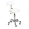 Stool - Sprint - Chrome Base - (White Upholstery)