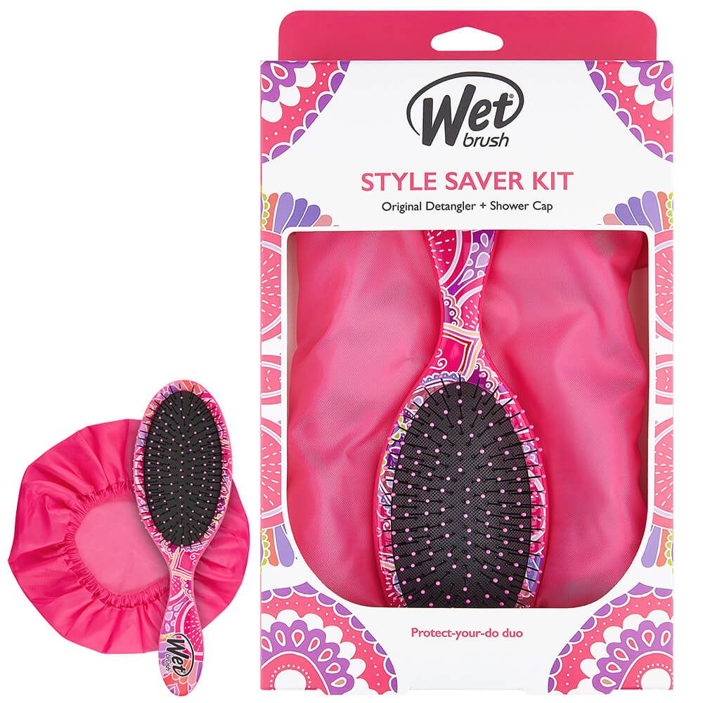 WetBrush Pink + Shower Cap