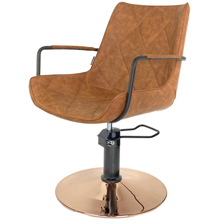 Taylor TAN Cutting Chair - GOLD Disc Hydraulic