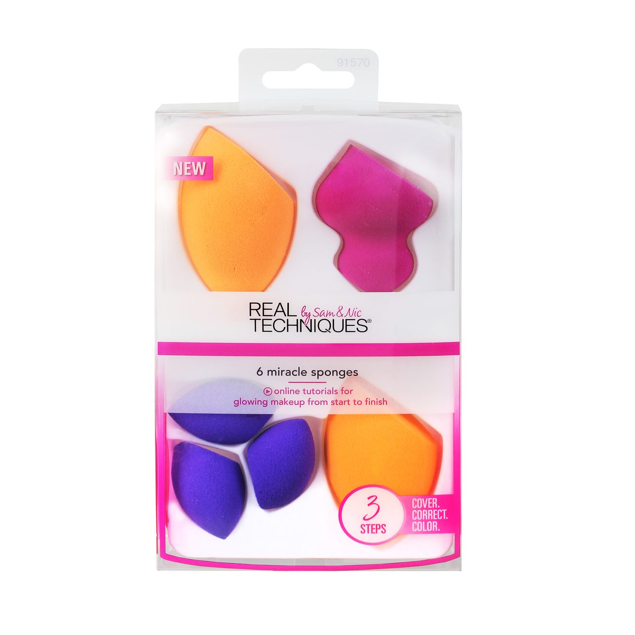 Real Techniques #1570 6pk Miracle Sponges