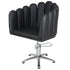 Penelope BLACK Cutting Chair - CHROME 5 Star Hydraulic