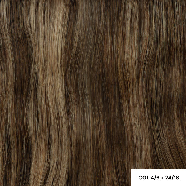 Angel Regular 4x9 Tape Extensions (20"/50cm) 4/6+24/18 DUO DARK BROWN + DARK BLONDE