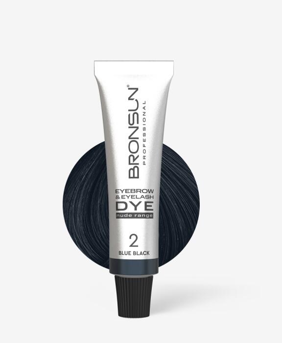 Bronsun Eyebrow and Eyelash Nude Dye Blue Black #2 15 ml
