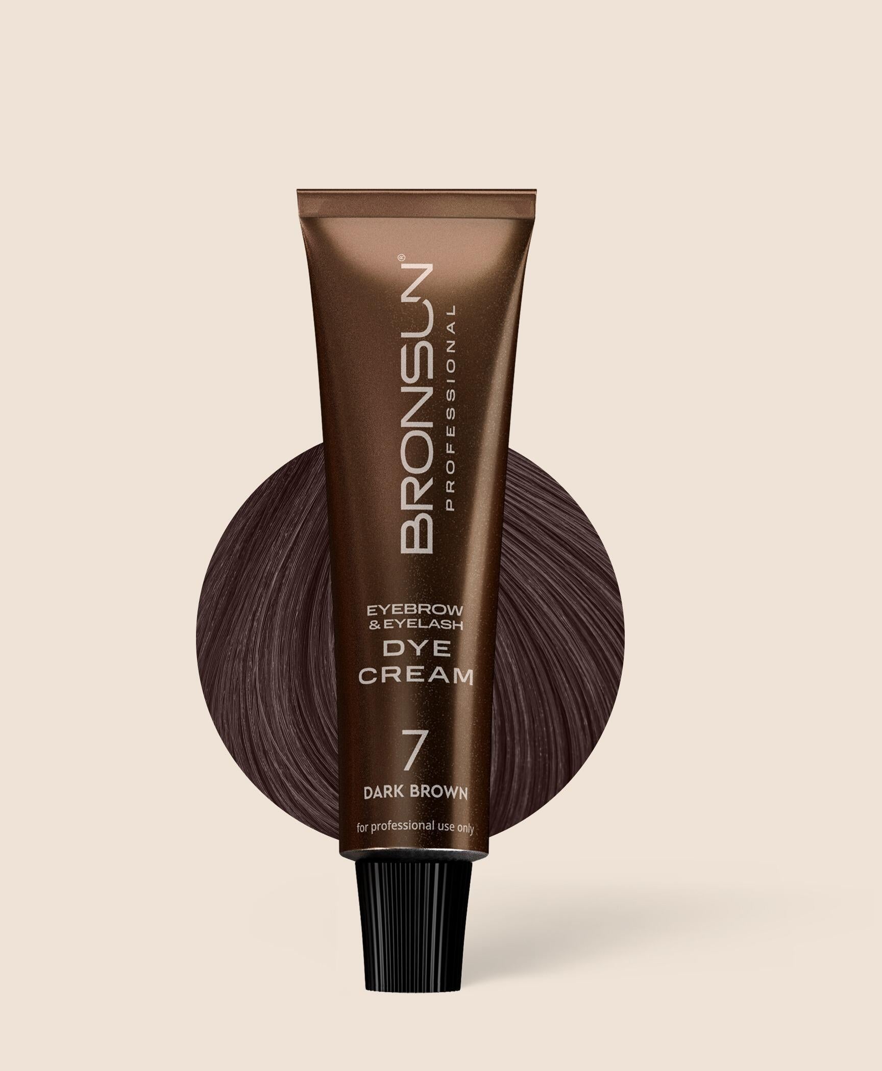 Bronsun Eyelash & Eyebrow Cream Dye Dark Brown #7 15ml