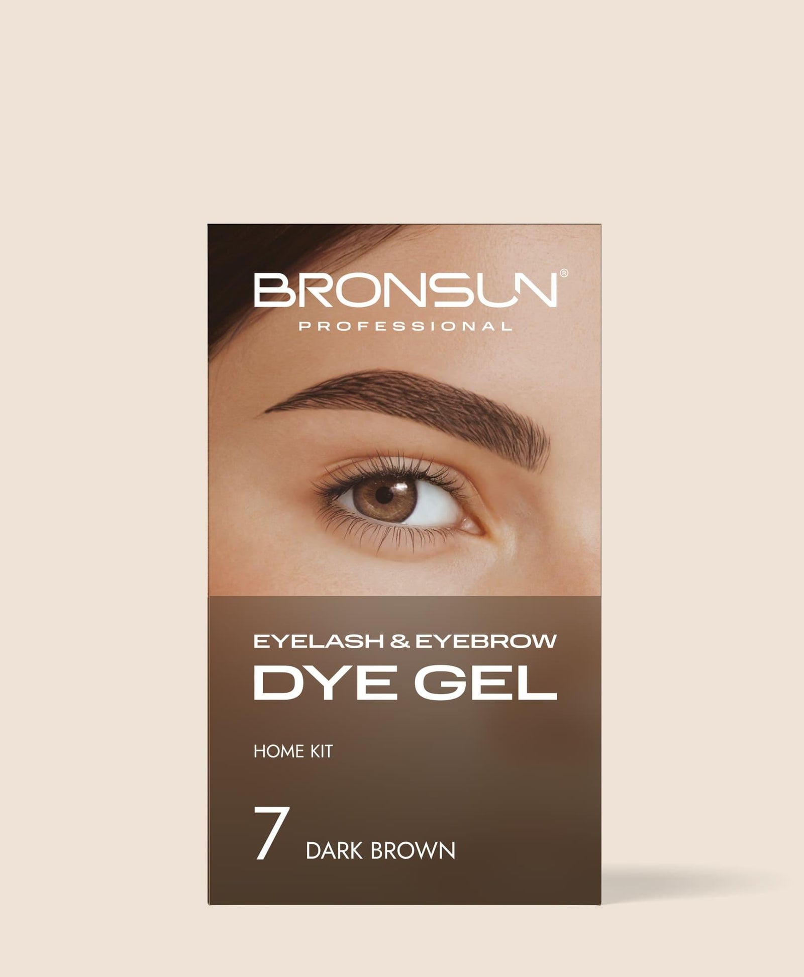 Bronsun Eyelash and Eyebrow Dye Trial Kit Dark Brown #7