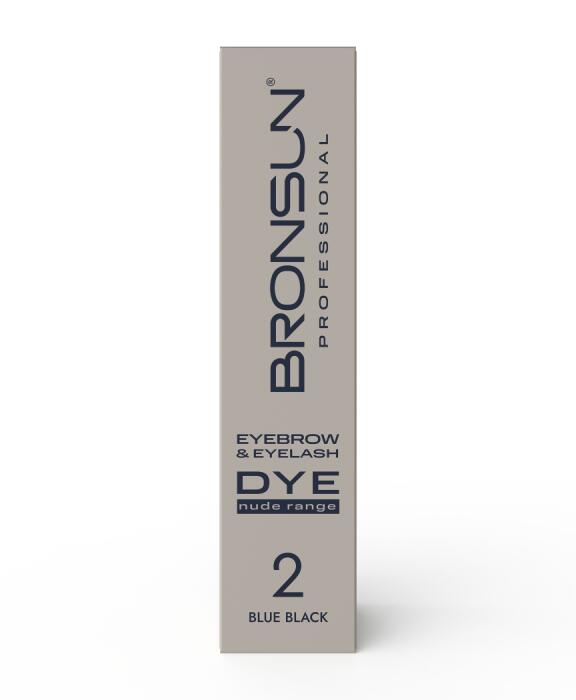 Bronsun Eyebrow and Eyelash Nude Dye Blue Black #2 15 ml