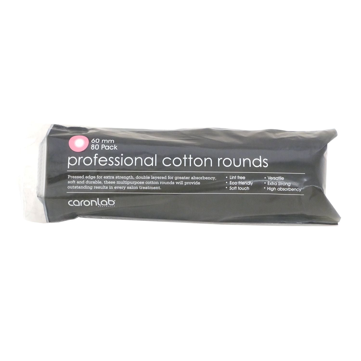 Caronlab Pro Cotton Rounds Pressed Edge Makeup & Nail Wipe 80pk