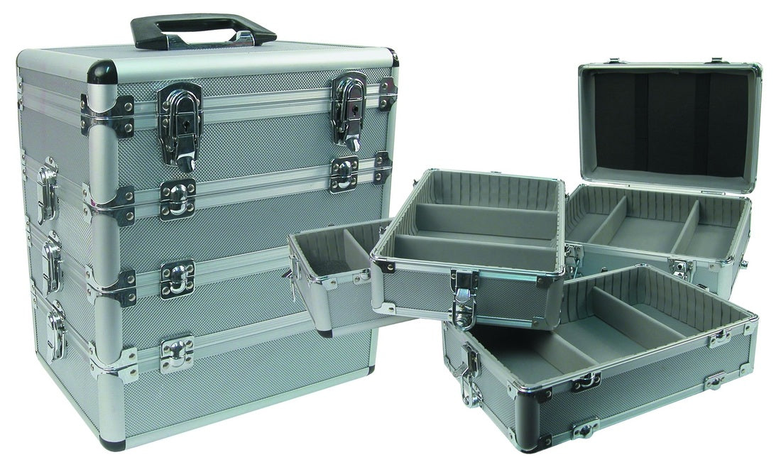 AMW Beauty Case With 4 detachable trays 32 x 23 x 36cm