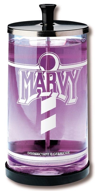 MARVY #6  750ml Manicurist Glass Jar 15cm x 9cm s/steel basket