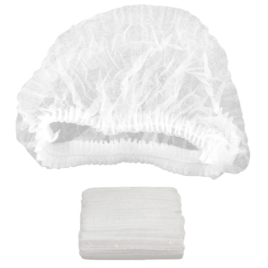 Crinkle Cap Hair Nets Disposable 100pk